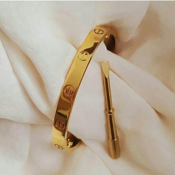 Screw bangle love bangle 18k gold plated - Picture 6 of 8